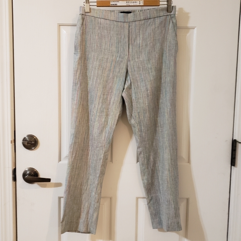 Theory Treeca pull on multi color linen pocket pants size 4